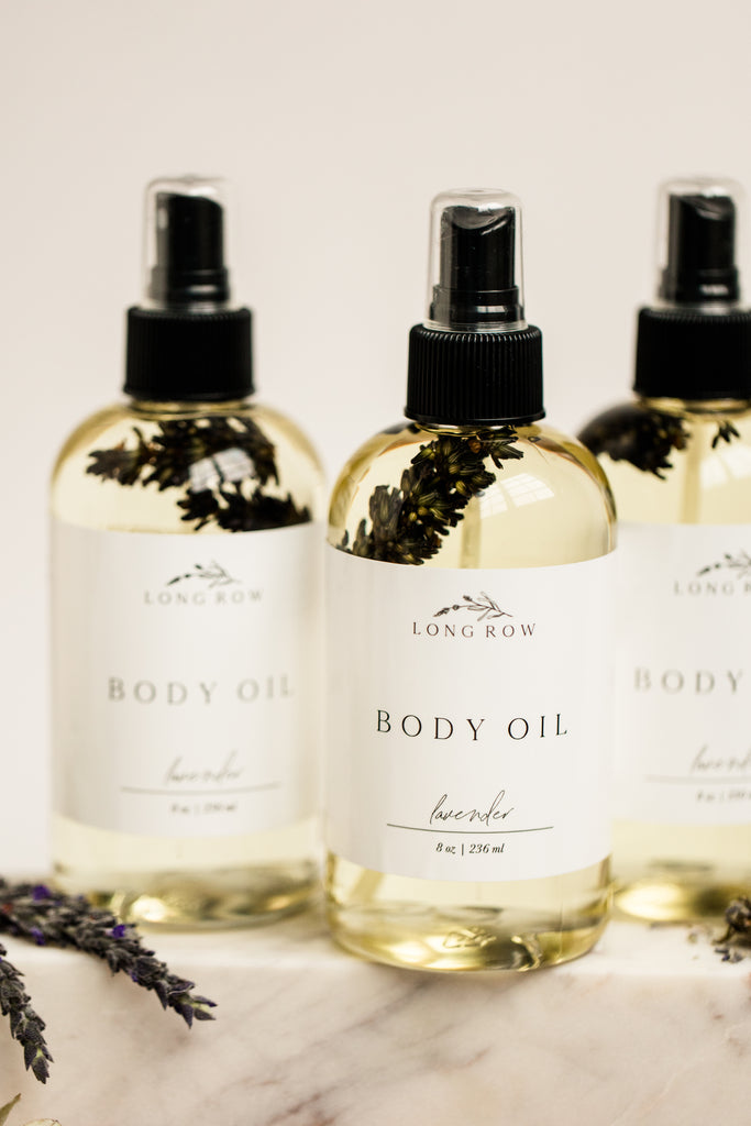 Lavender Body Oil Spray Long Row Lavender