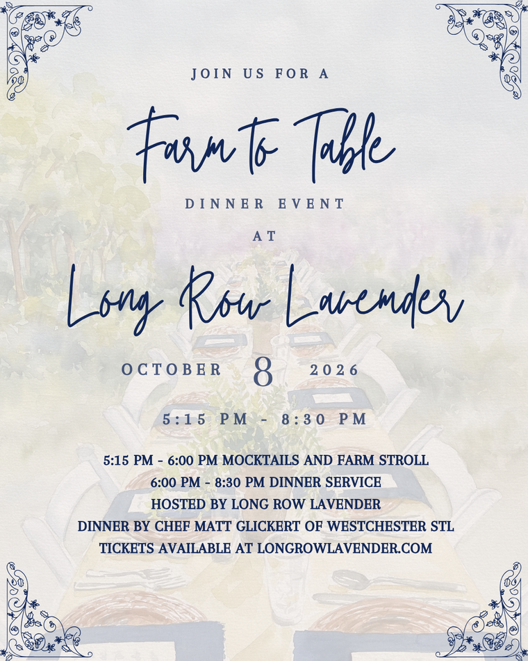 Farm to Table Event Thursday, October 8, 2026
