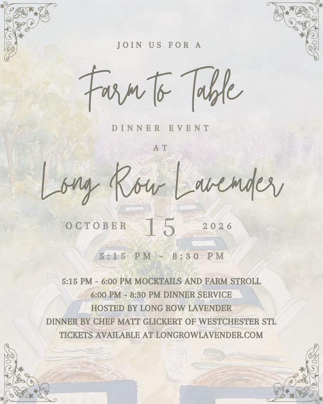 Farm to Table Event Thursday, October 15, 2026