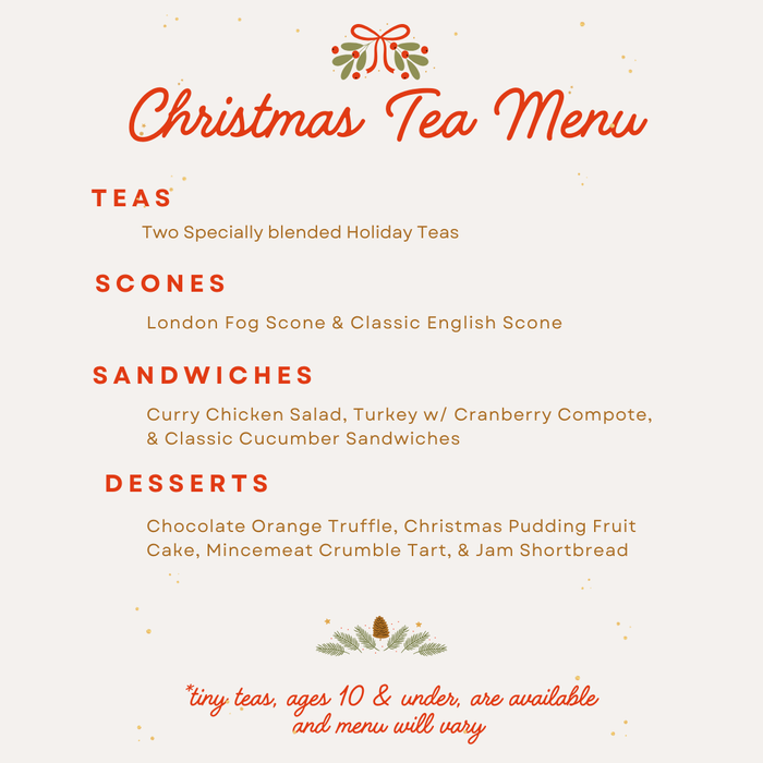 Christmas Afternoon Tea - Friday, December 13th, 2024