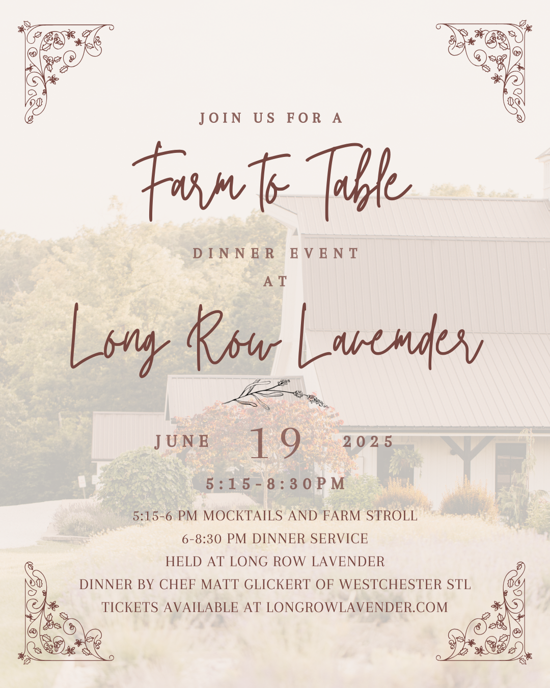 Farm to Table Event - Thursday, June 19, 2025