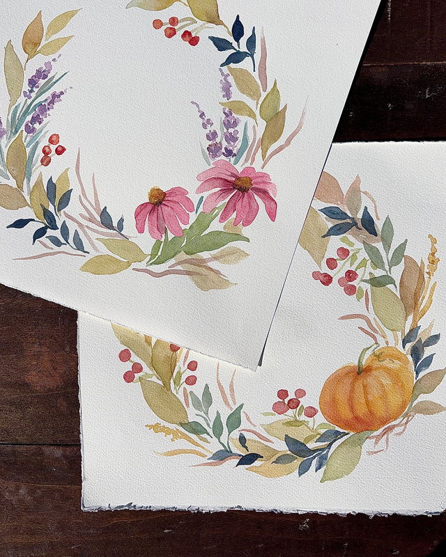 Autumn Wreath Watercolor Workshop with Michelle Mozingo - Saturday, October 10, 2026
