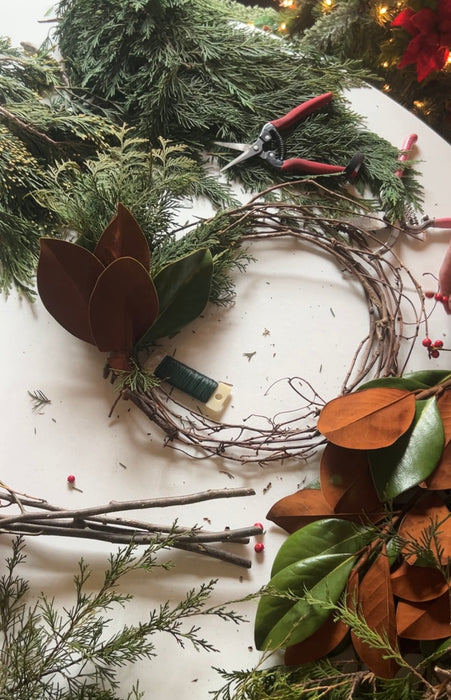 Winter Wreath Workshop with Tracy of Long Row