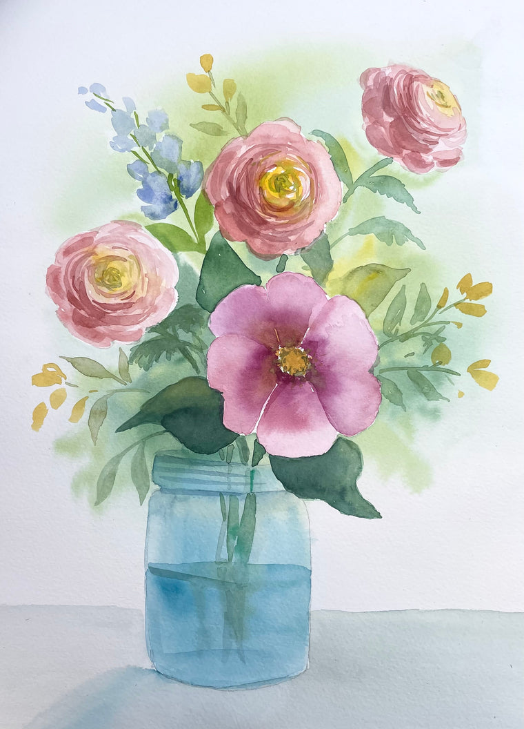 Watercolor Bouquet Workshop with Michelle Mozingo - Saturday, May 4th