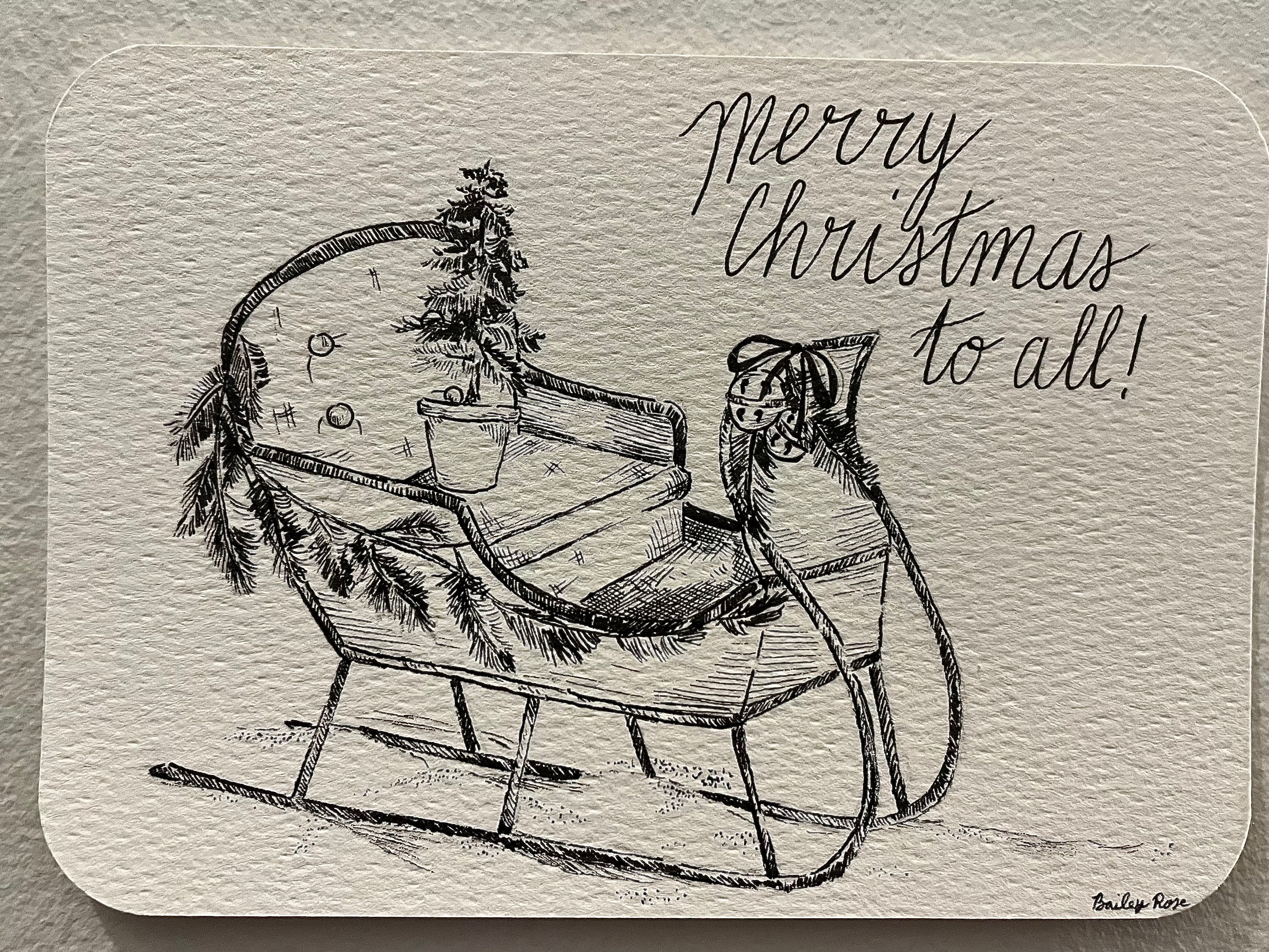 Sketching Christmas Postcards with Bailey Whittington - Saturday, November 14, 2026